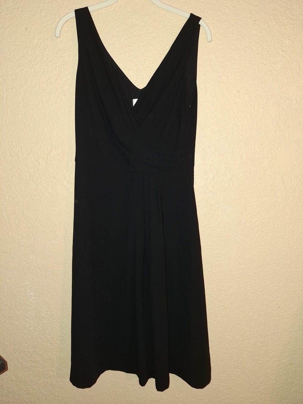 LOFT Black Sleeveless V-Neck Midi Dress